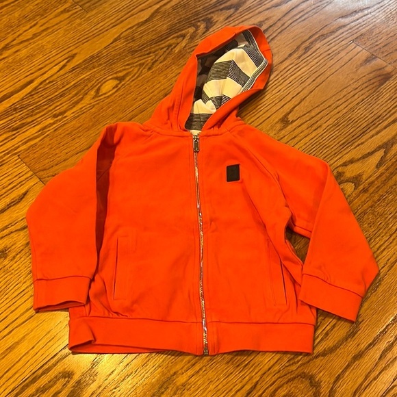 Jacadi Boy’s Orange Zip Hoodie Size 4A - Picture 1 of 5